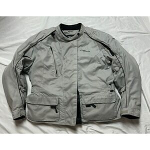 Tour Master Trinity Series 2 Womens Motorcycle Jacket Gray Large L 20 Textile